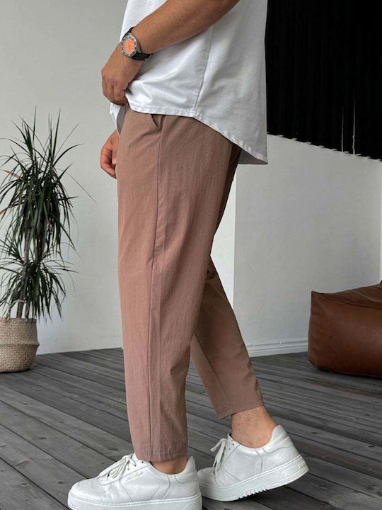 Men's Cargo Trousers Loose Fit Brown