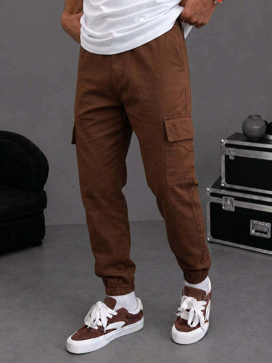 Men's Cargo Trousers Regular Fit Brown