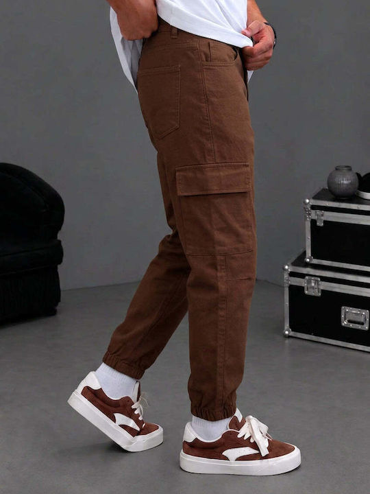 Men's Cargo Trousers Regular Fit Brown