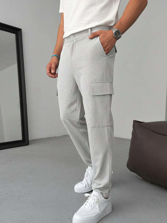 Men's Cargo Trousers Loose Fit Grey