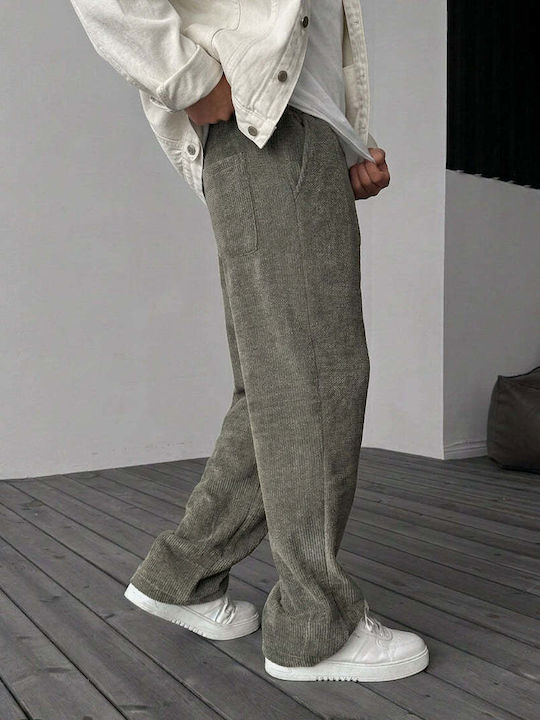 Men's Loose Fit Khaki Trousers