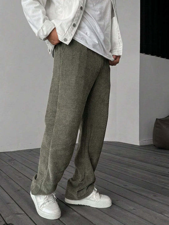 Men's Loose Fit Khaki Trousers