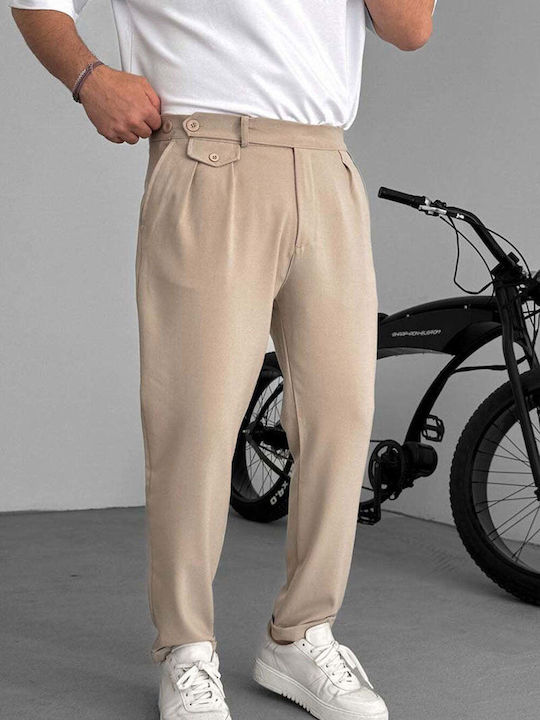 Men's Beige Trousers