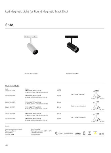 VK Lighting Commercial Linear LED Ceiling Light 2W Warm White