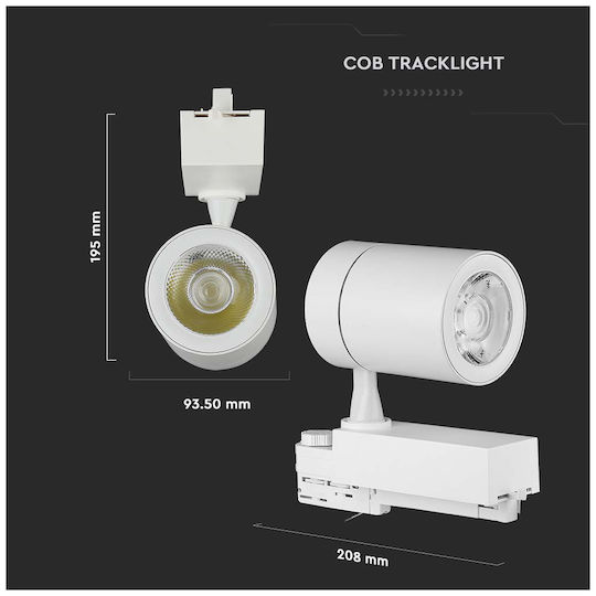 V-TAC LED Γραμμικό Φωτιστικό Οροφής 35W Φυσικό Λευκό IP20