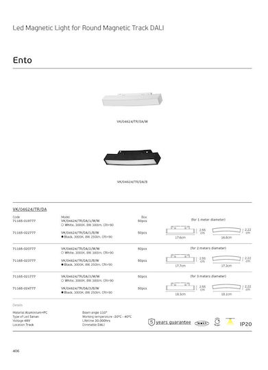 VK Lighting Commercial Linear LED Ceiling Light 1W Warm White