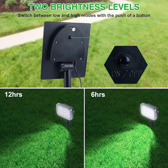 Fos me Set 2 Eingesteckte Solarleuchten 4W mit Warmes Weiß Licht 3000K IP65