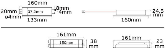 VK Lighting Einstellbares Dimmbares LED-Netzteil IP20