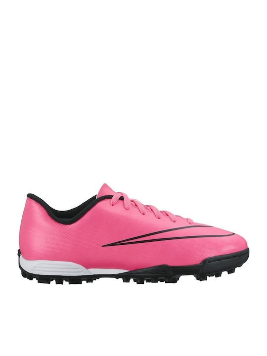 Mercurial Vortex TF Παιδικά Ποδοσφαιρικά Παπούτσια με Σχάρα Ροζ