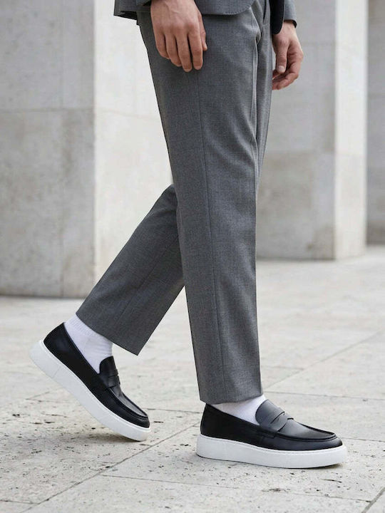 Leather Men's Loafers in Black