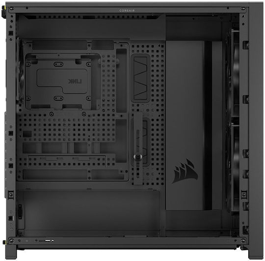 5000D Gaming Midi Tower Computer Case with Side Window Black