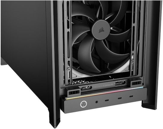5000D Gaming Midi Tower Computer Case with Side Window Black
