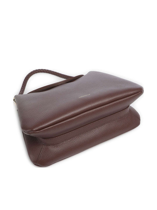 Tiggy Leather Women's Shoulder Bag Burgundy