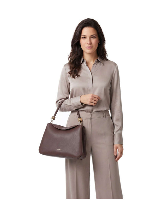 Tiggy Leather Women's Shoulder Bag Burgundy