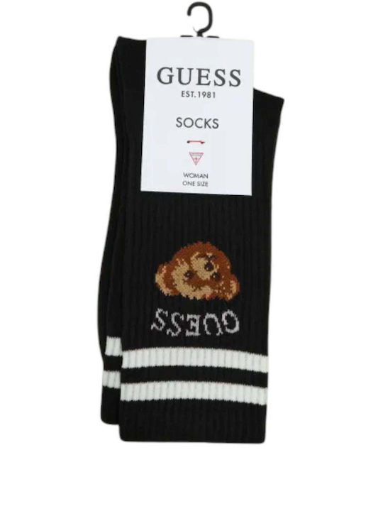 Guess Baer One Γυναικείες Κάλτσες με Σχέδια Μαύρο Guess Baer One Γυναικείες Κάλτσες με Σχέδια Μαύρο
