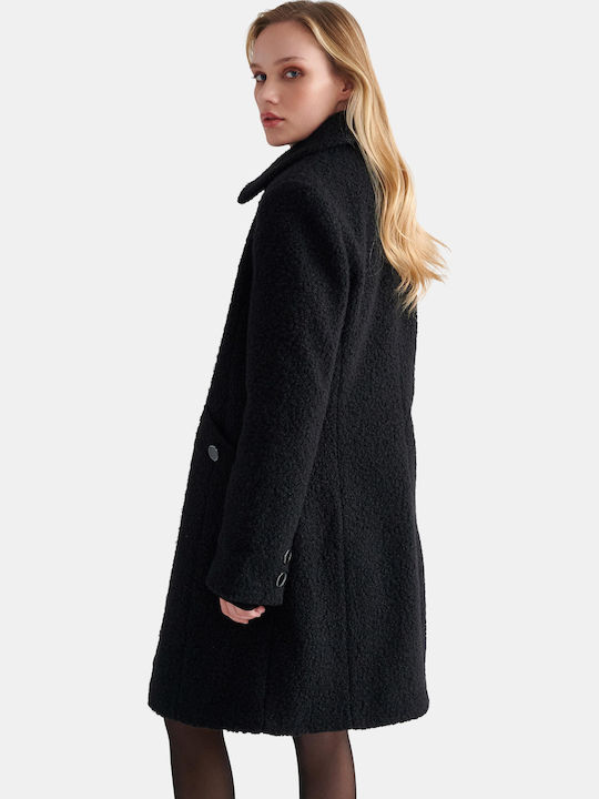 Damen-Halbmantel Schwarz