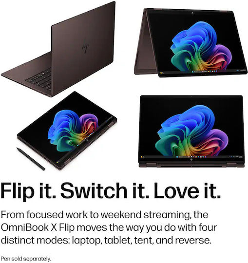OmniBook X Flip 14" OLED FHD+ Touchscreen (Ryzen AI 400 Series-5 430/16GB/512GB SSD/W11 Home) (US Keyboard)