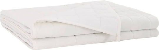 vidaXL Fleece Single Blanket 152x203cm White