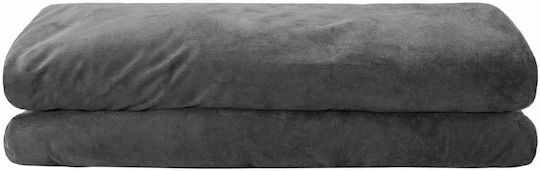 vidaXL Double Blanket 200x225cm Anthracite