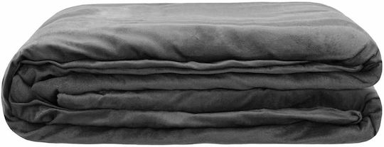 vidaXL Double Blanket 200x225cm Anthracite