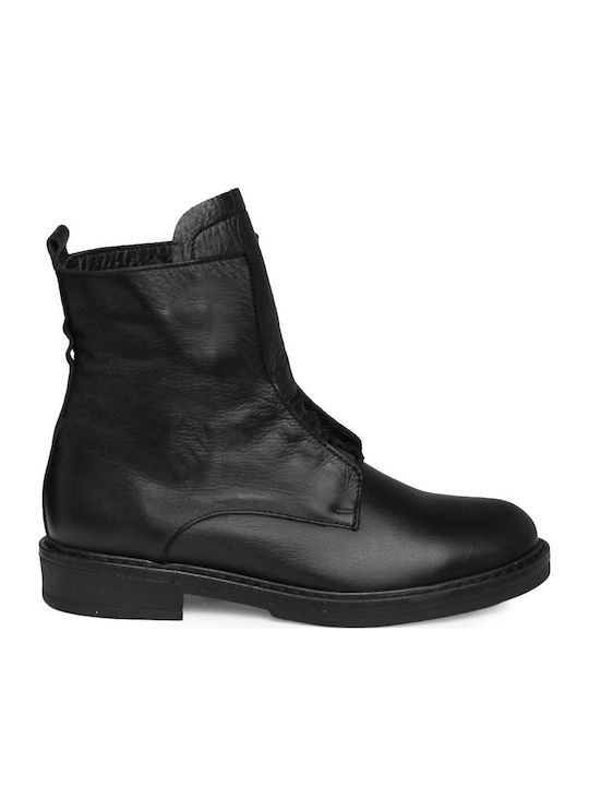 Leather Women's Ankle Boots Black