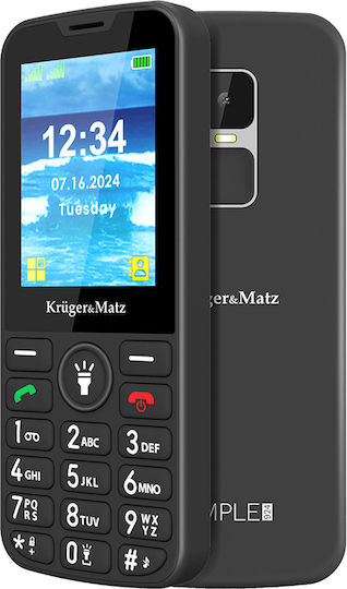924 Dual SIM Mobile Phone with Large Buttons (English Menu) Black