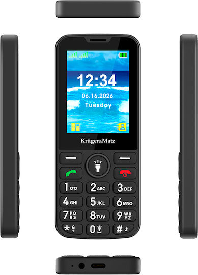 924 Dual SIM Mobile Phone with Large Buttons (English Menu) Black