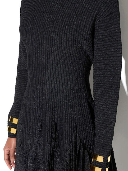 Mini Knitted Black Dress