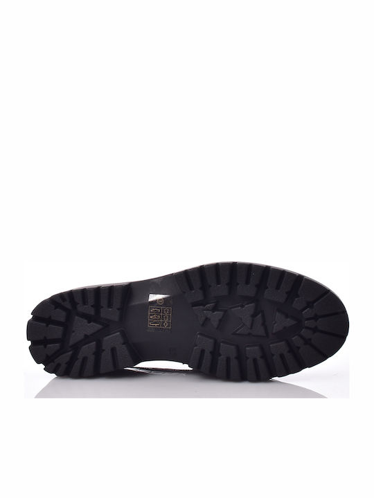 Damen-Loafers aus Leder in Braun