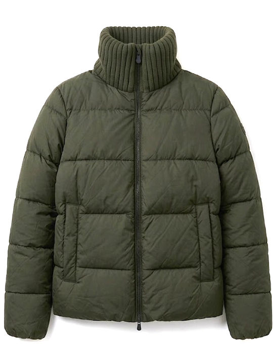 Soy Дълго Дамско Puffer яке за зима в цвят каки