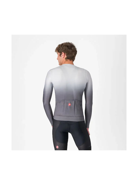 Castelli Men's Long-Sleeve Grey Cycling Jersey
