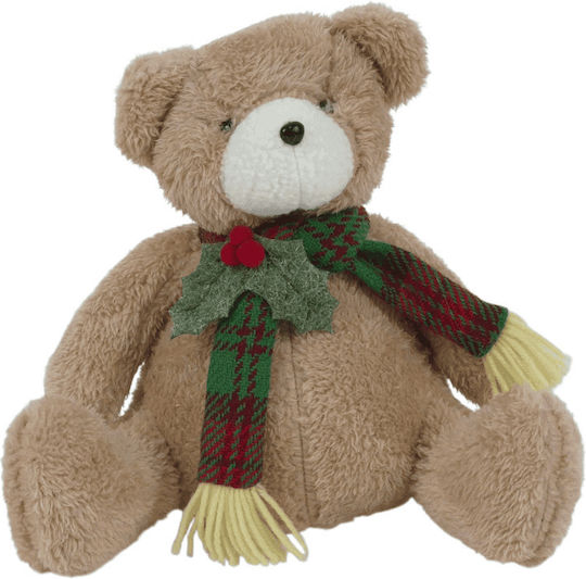 Due esse Brown Plush Christmas Bear Figure 22 cm Tall