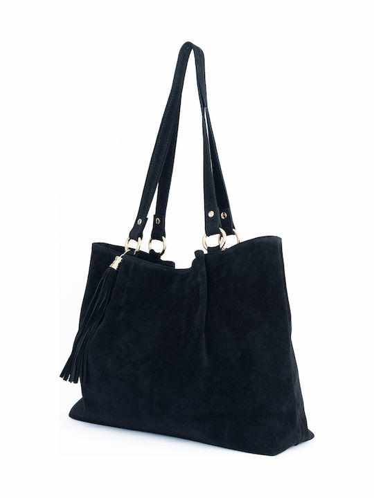 Grey Leather Women's Shoulder Bag