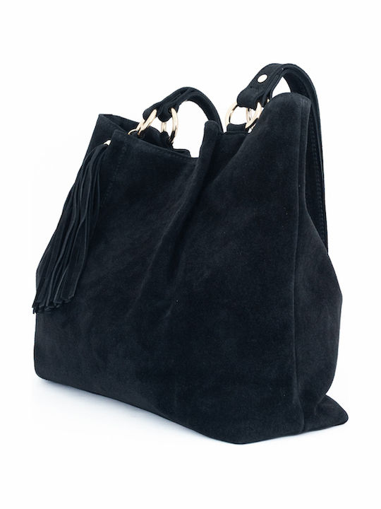 Grey Leather Women's Shoulder Bag