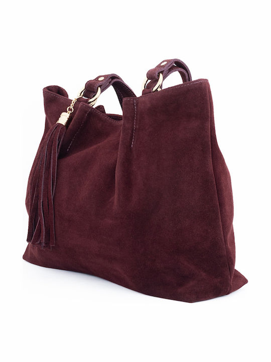 Grey Leather Women's Shoulder Bag