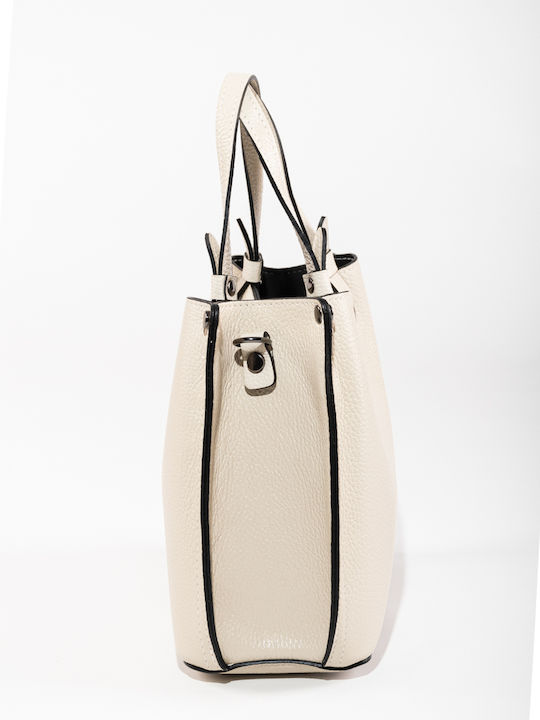 Damen Tote Bag aus Leder in Olivgrün