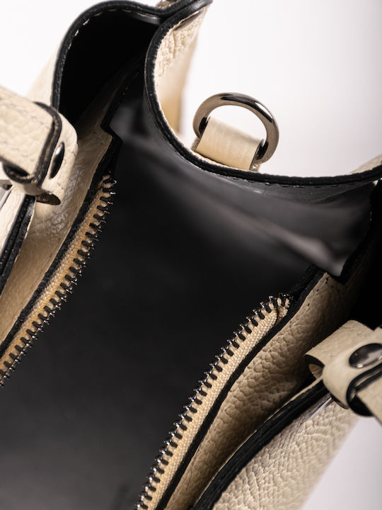 Damen Tote Bag aus Leder in Olivgrün