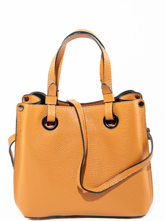 Damen Tote Bag aus Leder in Olivgrün