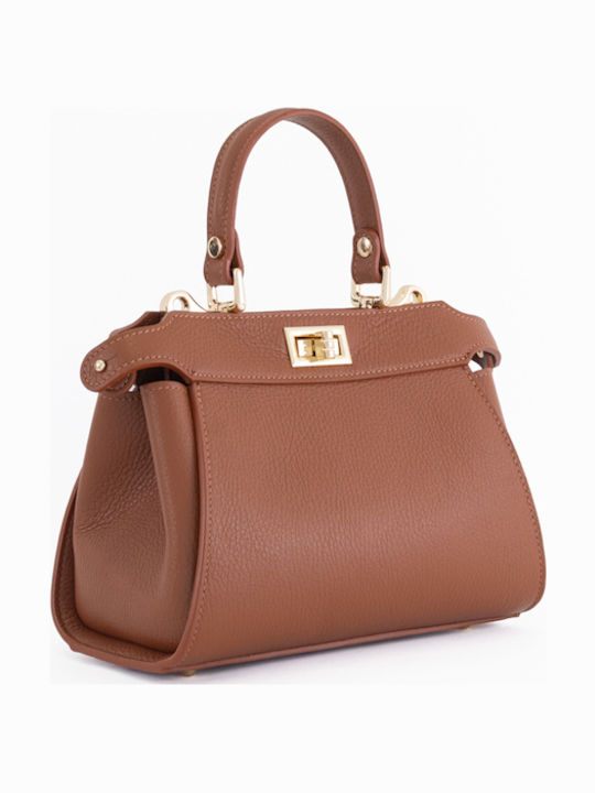 Leather Women's Satchel Bag Beige / Vanilla