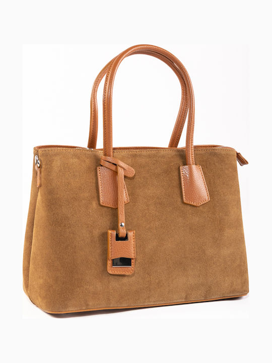 Grey Leather Women's Shoulder Bag