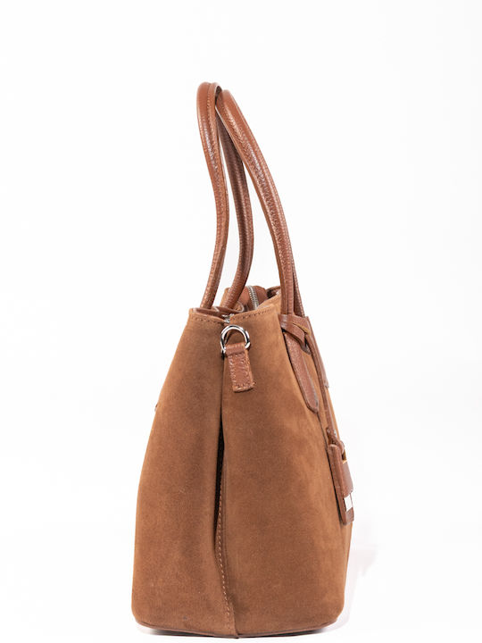 Grey Leather Women's Shoulder Bag