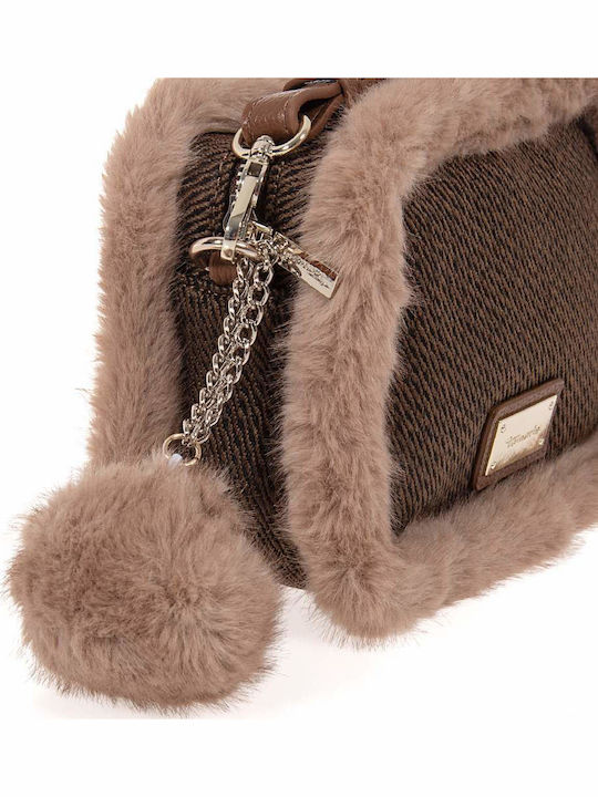 Madlin Fur Women's Crossbody Bag Brown