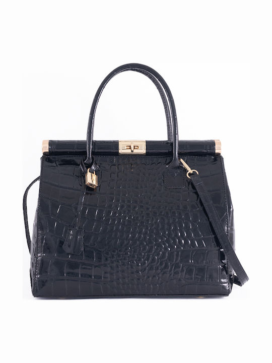 Burgunderrote Damen-Schultertasche aus Leder