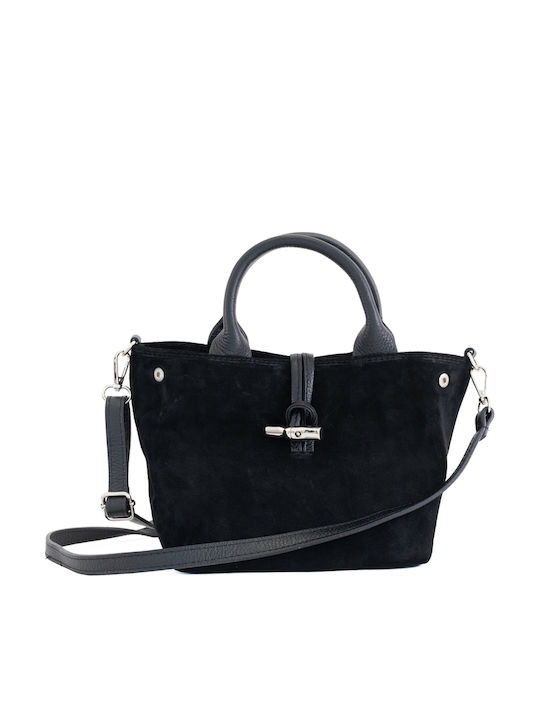 Burgunderrote Damen-Schultertasche aus Leder