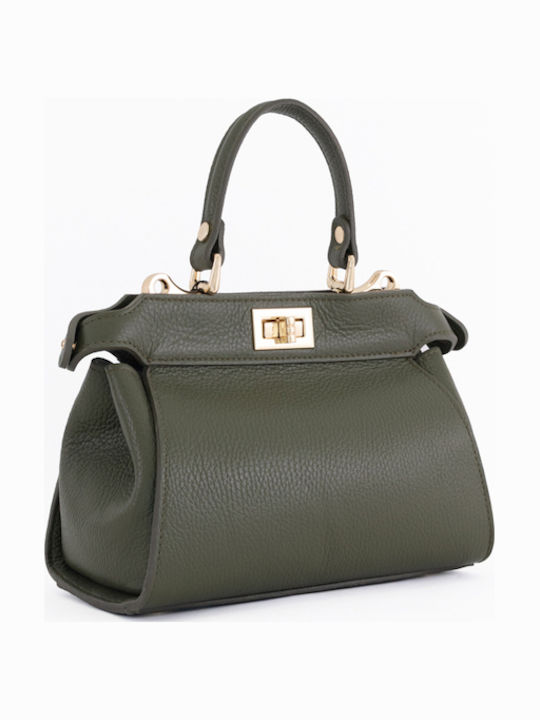 Leather Women's Satchel Bag Cognac