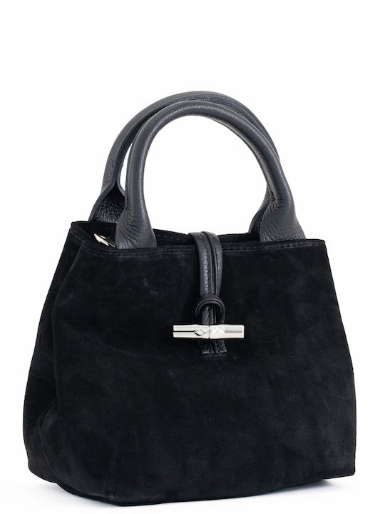 Grey Leather Women's Shoulder Bag