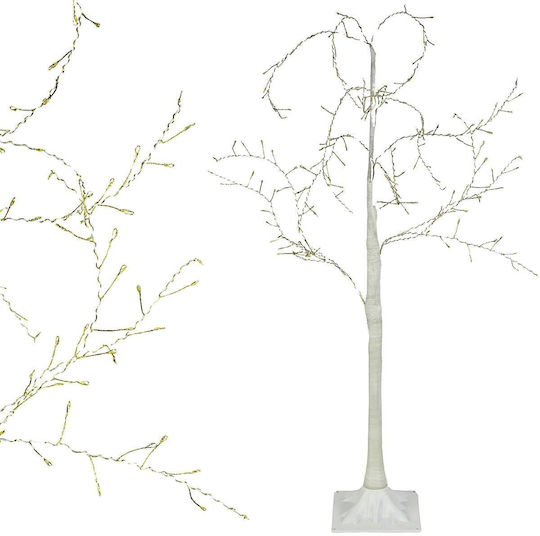Illuminated Christmas Decorative Plastic Tree 120cm for Outdoor Use White