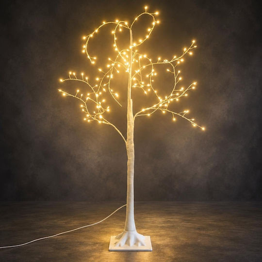Illuminated Christmas Decorative Plastic Tree 120cm for Outdoor Use White