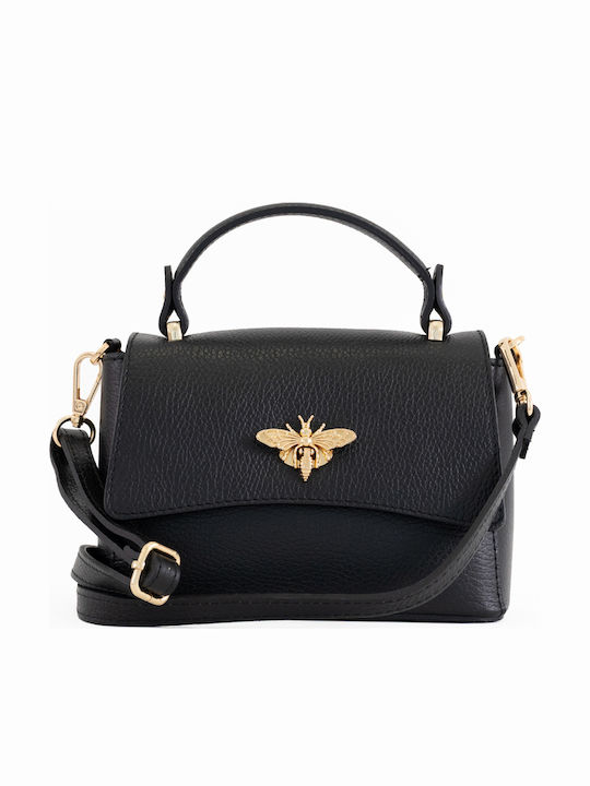 Orangefarbene Damen-Schultertasche aus Leder