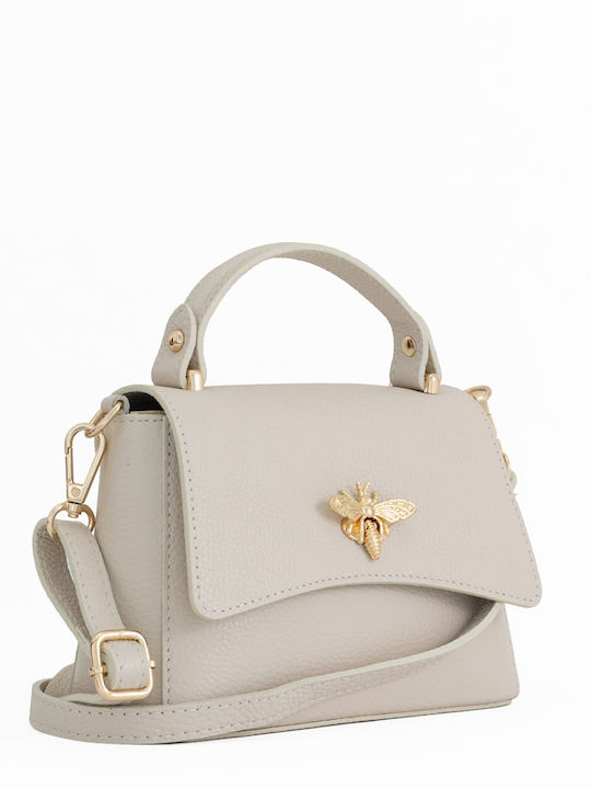 Orangefarbene Damen-Schultertasche aus Leder